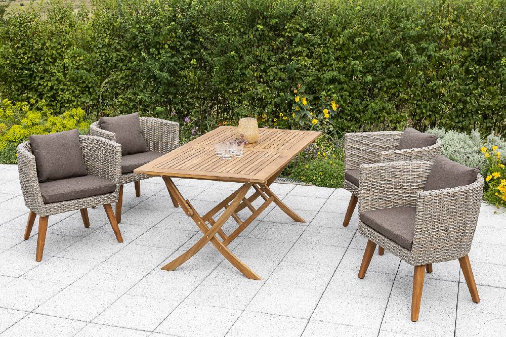 Merxx Imperia Set 5tlg. Klapptisch 160 x 90 cm Discount Store für neue Produkte