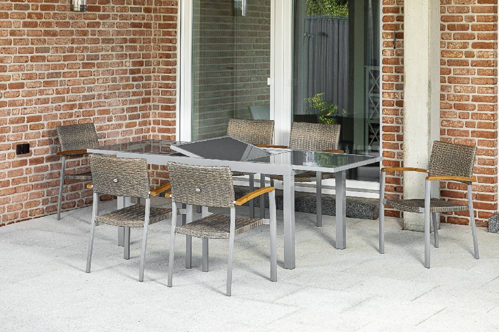 Merxx Silano Set 7tlg. Ausziehtisch 160/220 x 90 cm 2025
