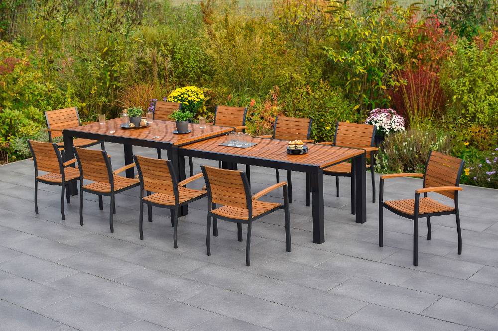 Merxx Santorin Set 11tlg. Flex-Ausziehtisch 180/300 x 100 cm Blitzverkäufe