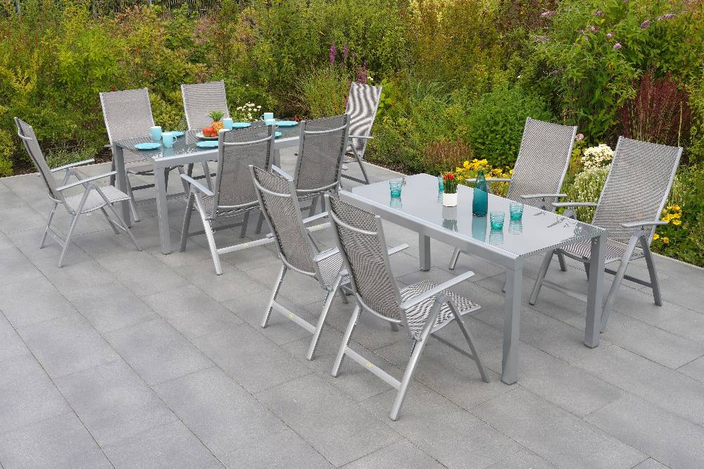 Merxx Taviano Set 11tlg. Flex-Ausziehtisch 160/320 x 90 cm Sonderangebot