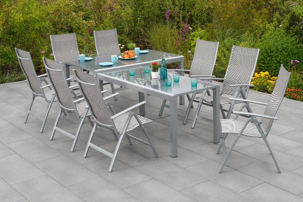 Merxx Taviano Set 11tlg. Flex-Ausziehtisch 160/320 x 90 cm Sonderangebot