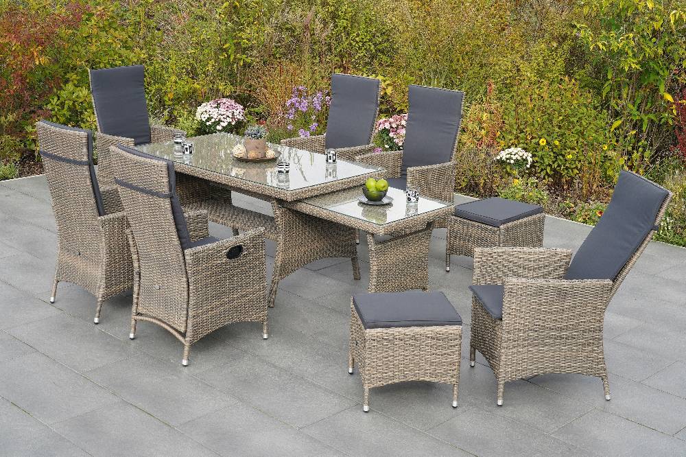 Merxx Ravello Set 17tlg. Tisch verlängerbar 160/270 x 85 cm Tiefpreis