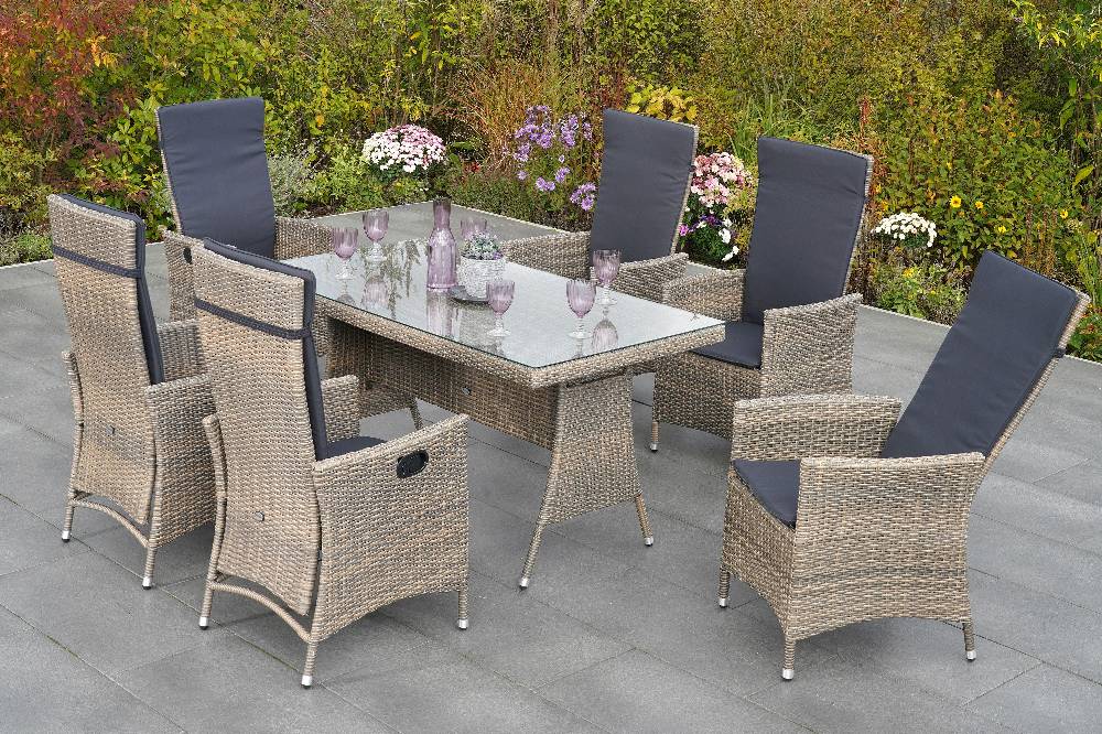 Merxx Ravello Set 17tlg. Tisch verlängerbar 160/270 x 85 cm Tiefpreis