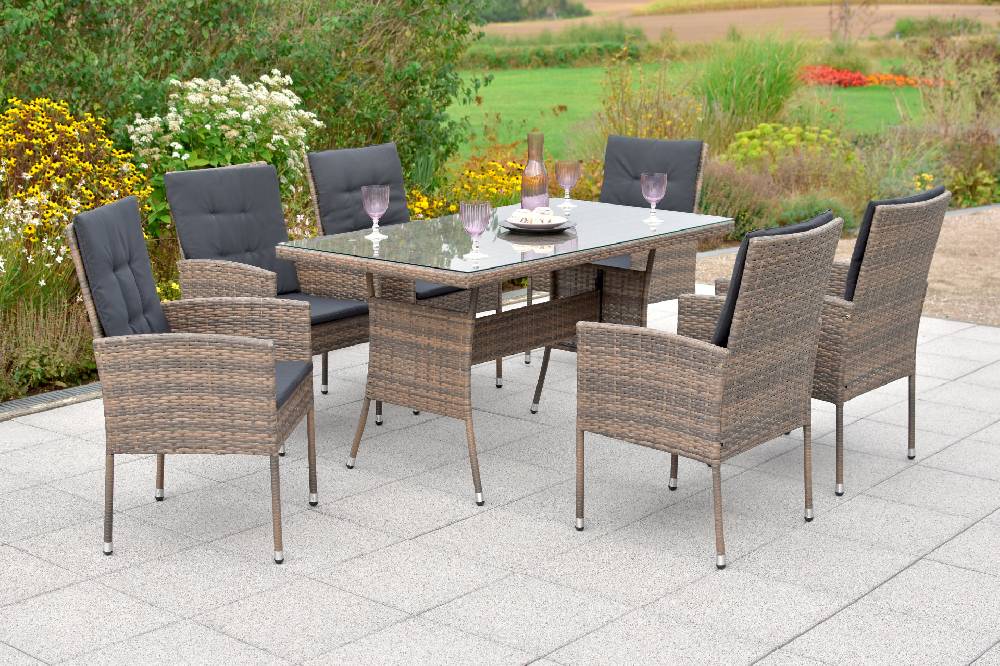 Merxx Menorca Set 19tlg. Tisch 140 x 80 cm Letzte 3 Tage