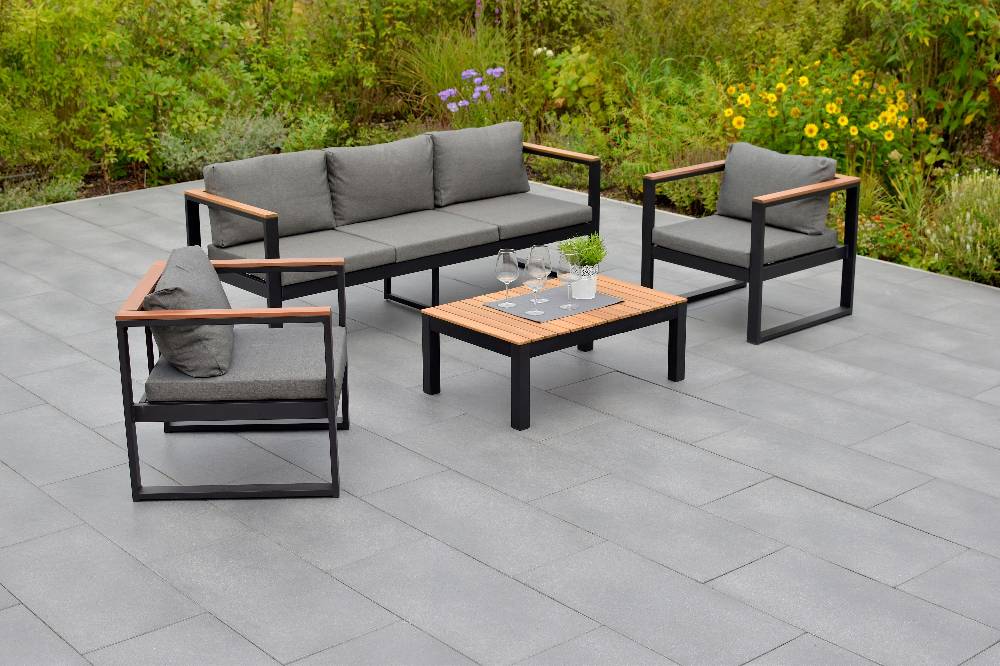 Merxx Mykonos Set 4tlg. Tisch 90 x 60 cm Bank 3-sitzig Online