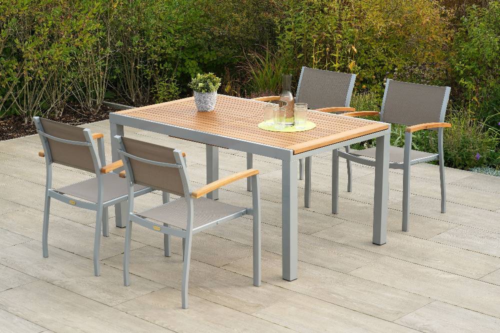 Merxx Naxos Set 5tlg. Ausziehtisch 150/200 x 90 cm Preisnachlass