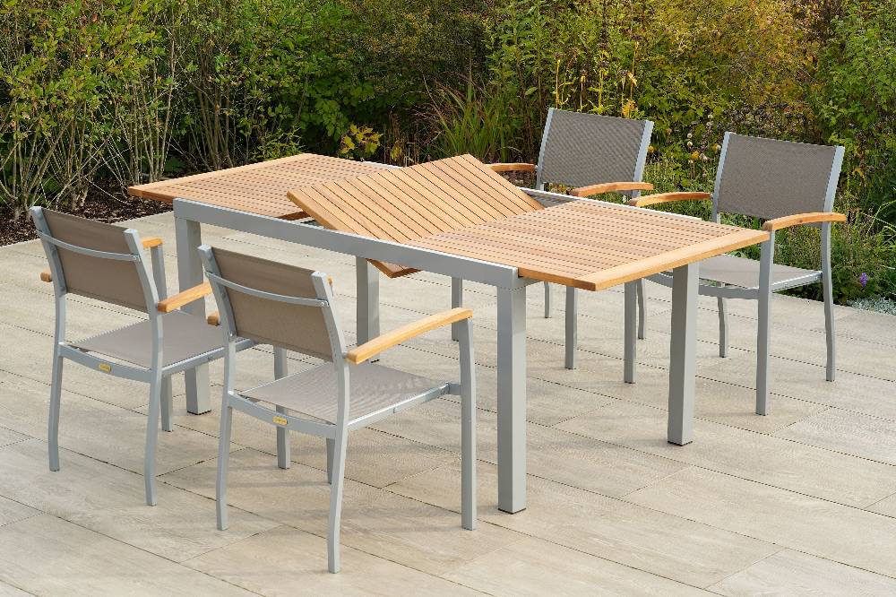Merxx Naxos Set 5tlg. Ausziehtisch 150/200 x 90 cm Preisnachlass