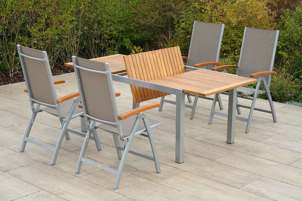 Merxx Naxos Set 5tlg. Ausziehtisch 150/200 x 90 cm Black Friday