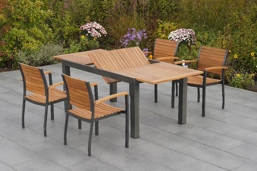 Merxx Santorin Set 5tlg. Ausziehtisch 150/200 x 90 cm Osterangebot