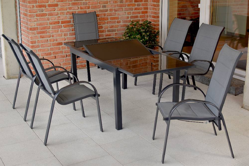 Merxx Amalfi Set 7tlg. Ausziehtisch 140/200 x 90 cm Neueste Mode