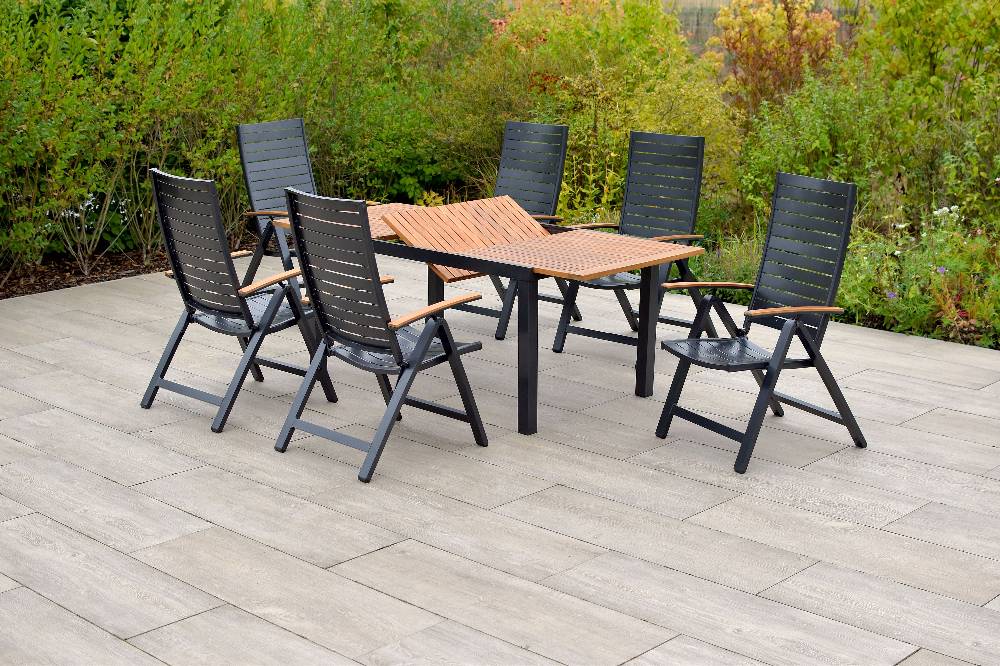 Merxx Astros Set 7tlg. Ausziehtisch 150/200 x 90 cm Kostenlose Rückgabe