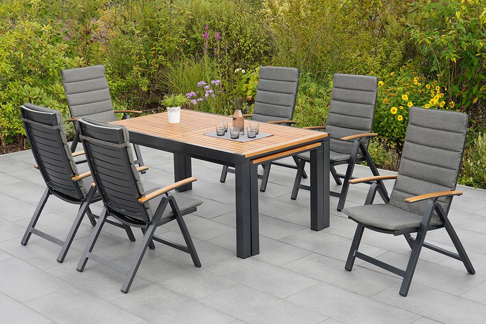 Merxx Astros Set 13tlg. Flex-Ausziehtisch 180/300 x 100 cm Neueste Stile