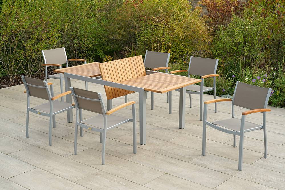 Merxx Naxos Set 7tlg. Ausziehtisch 150/200 x 90 cm Letzter Tag
