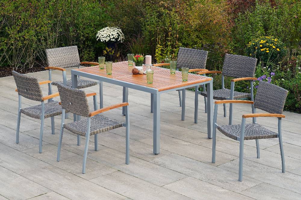 Merxx Silano Set 7tlg. Tisch 150 x 90 cm Vierteljährliche Förderung