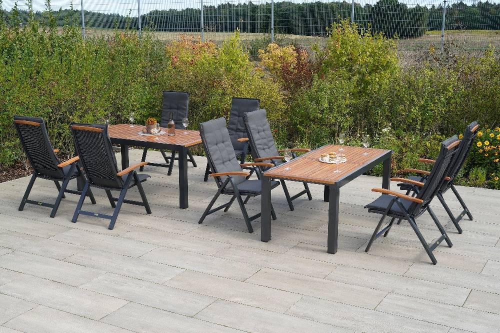 Merxx Tilos Set 17tlg. Flex-Ausziehtisch 180/300 x 100 cm Begrenzt auf 3 Tage