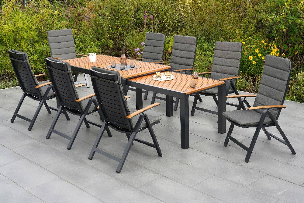 Merxx Astros Set 17tlg. Flex-Ausziehtisch 180/300 x 100 cm