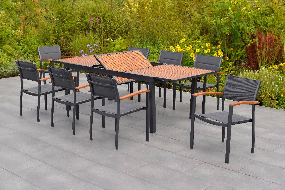 Merxx Paxos Set 9tlg. Ausziehtisch 180/240 x 100 cm Im Verkauf