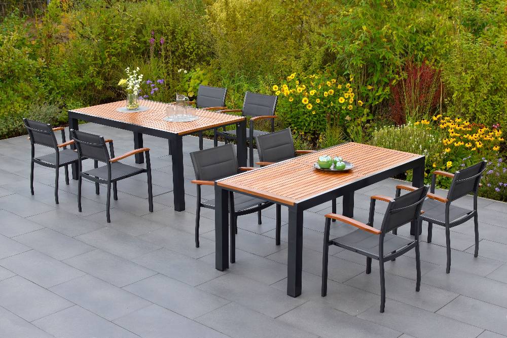Merxx Paxos Set 9tlg. Flex-Ausziehtisch 180/300 x 100 cm zollfrei