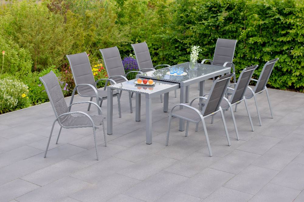 Merxx Amalfi di Lusso Set 9tlg. Flex-Ausziehtisch 160/320 x 78 cm Verkauf