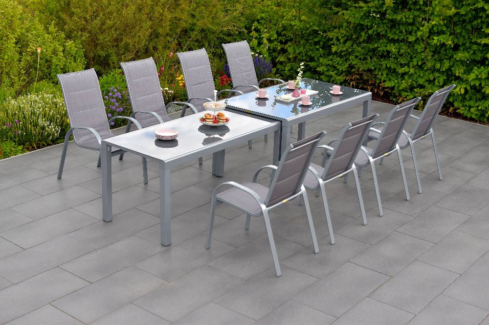 Merxx Amalfi di Lusso Set 9tlg. Flex-Ausziehtisch 160/320 x 78 cm Angebote