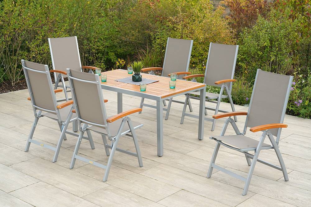 Merxx Naxos Set 7tlg. Tisch 150 x 90 cm Schlussverkauf