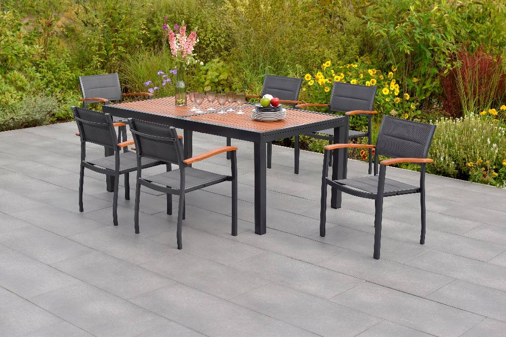 Merxx Paxos Set 7tlg. Ausziehtisch 180/240 x 100 cm Meist gekauft