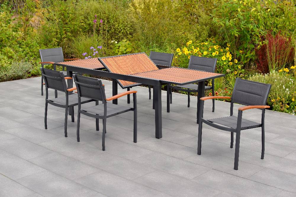 Merxx Paxos Set 7tlg. Ausziehtisch 180/240 x 100 cm Meist gekauft