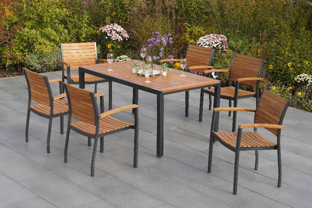 Merxx Santorin Set 7tlg. Tisch 150 x 90 cm