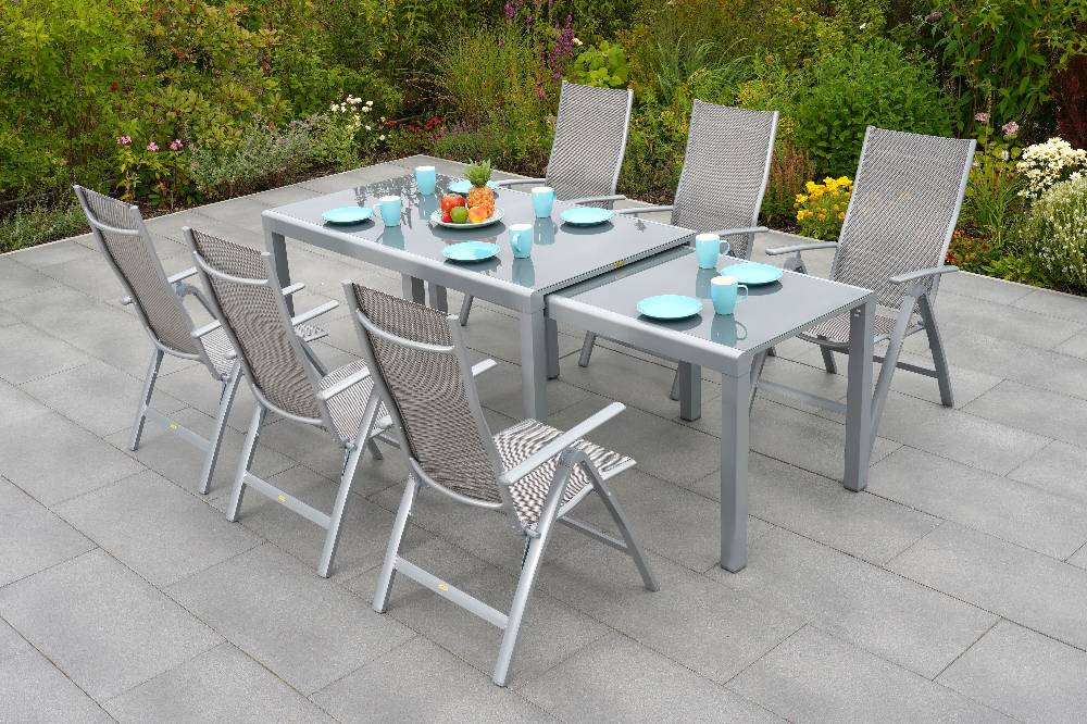 Merxx Taviano Set 7tlg. Flex-Ausziehtisch 160/320 x 78 cm