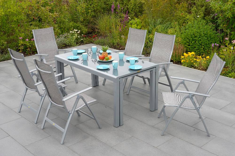 Merxx Taviano Set 7tlg. Flex-Ausziehtisch 160/320 x 78 cm Flash Sale