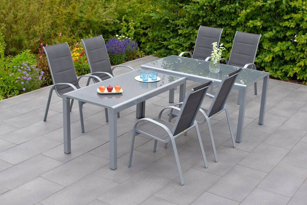 Merxx Amalfi di Lusso Set 7tlg. Flex-Ausziehtisch 160/320 x 78 cm Begrenztes Angebot
