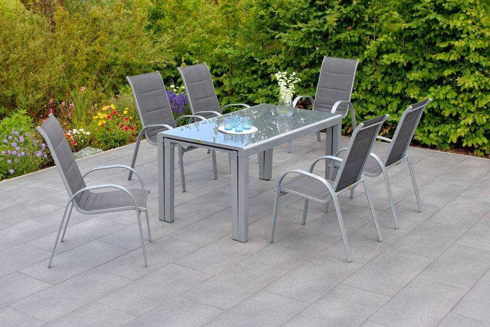 Merxx Amalfi di Lusso Set 7tlg. Flex-Ausziehtisch 160/320 x 78 cm Begrenztes Angebot