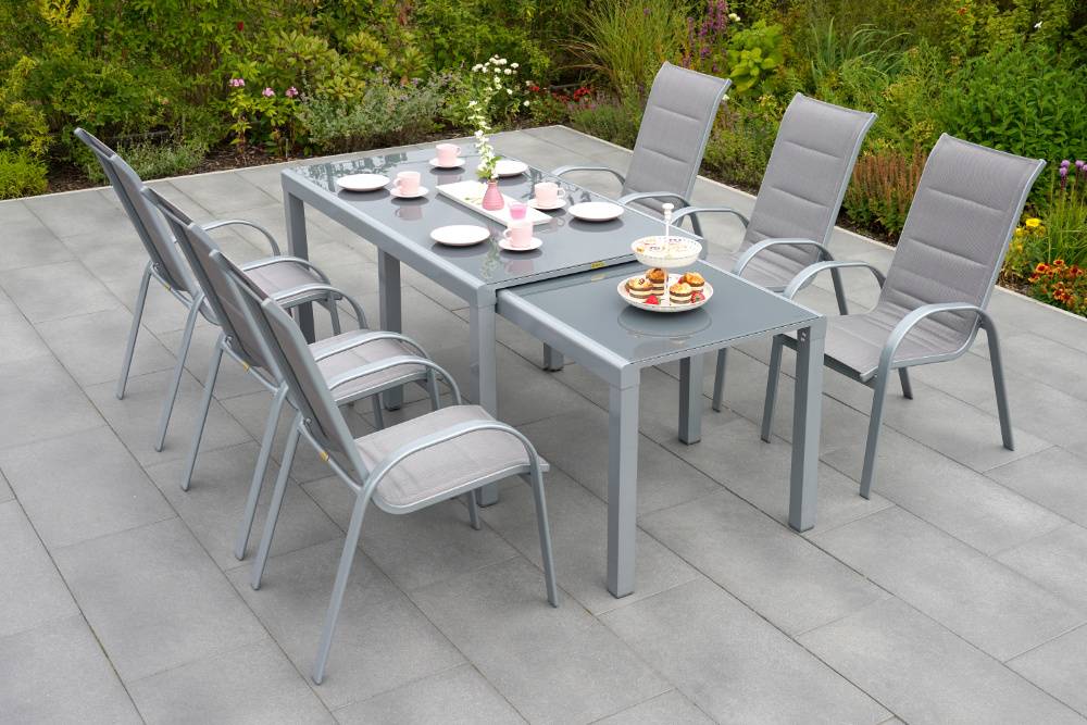 Merxx Amalfi di Lusso Set 7tlg. Flex-Ausziehtisch 160/320 x 78 cm Online Shopping