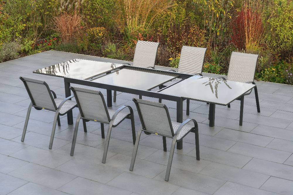 Merxx Amalfi Set 7tlg. Semi-Ausziehtisch 200/300 x 110 cm Preisnachlass