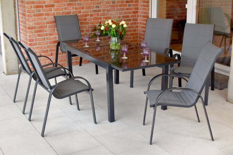 Merxx Amalfi Set 7tlg. Ausziehtisch 140/200 x 90 cm