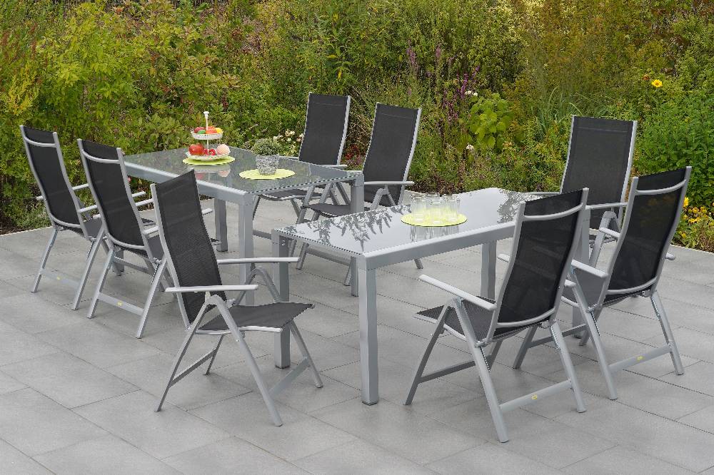 Merxx Carrara Set 9tlg. Flex-Ausziehtisch 160/320 x 78 cm Top Angebot