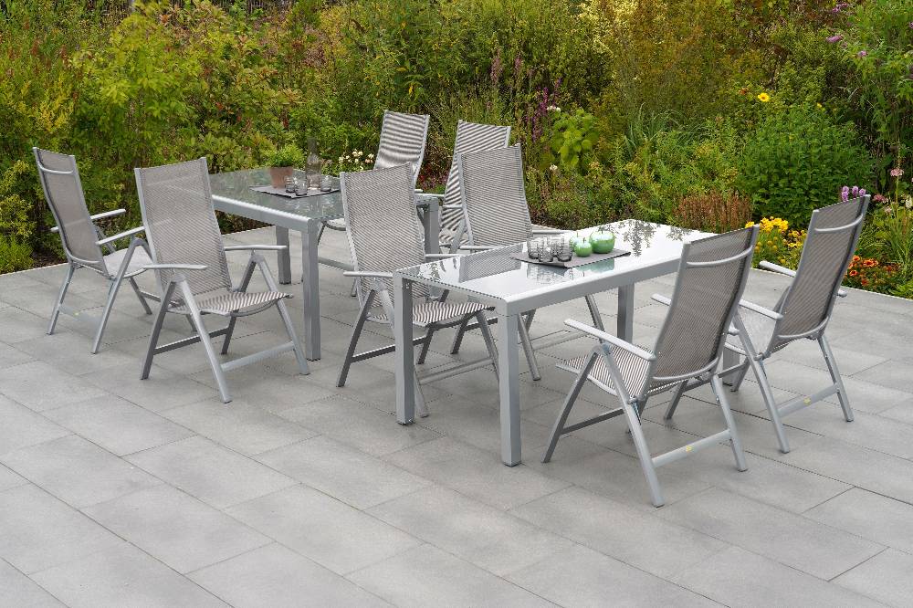 Merxx Carrara Set 9tlg. Flex-Ausziehtisch 160/320 x 90 cm Exklusive Angebote