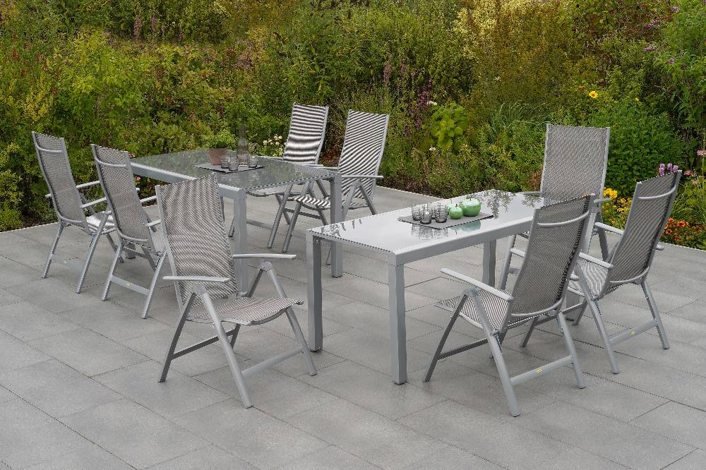 Merxx Carrara Set 9tlg. Flex-Ausziehtisch 160/320 x 90 cm Exklusive Angebote