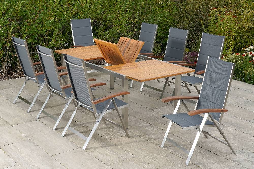 Merxx Ferrara Set 9tlg. Ausziehtisch 180/240 x 100 cm Neuheiten