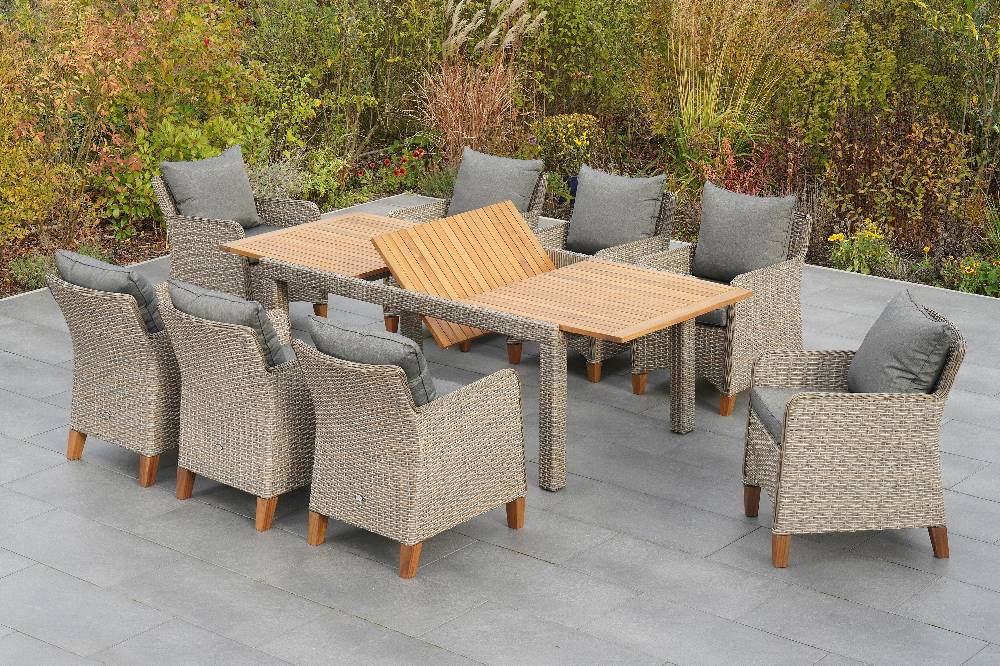 Merxx Avellino Set 9tlg. Ausziehtisch 180/240 x 100 cm Bestseller