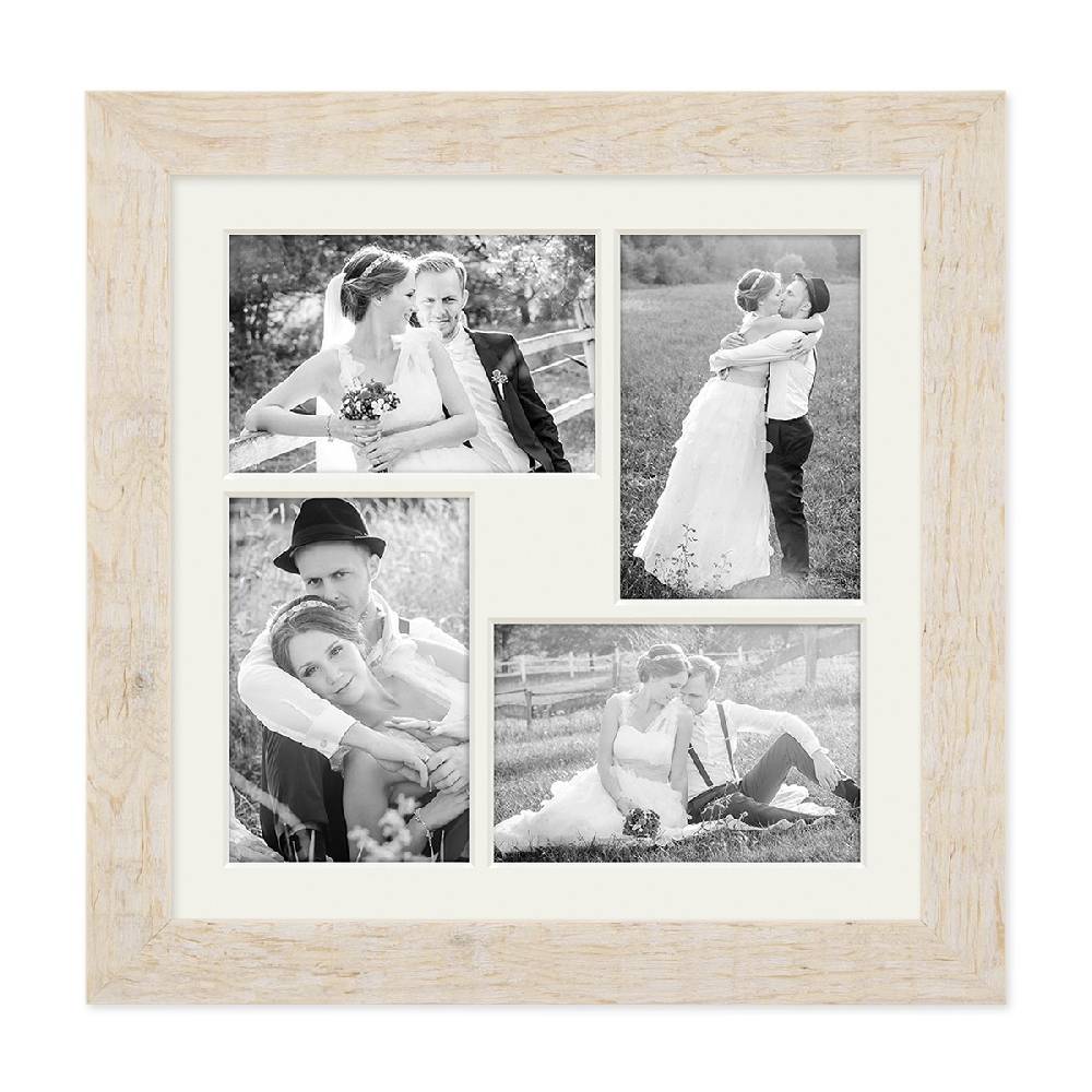 Photolini Collagerahmen 30x30 cm Strandhaus-Stil Weiß für 4 Bilder Bis zu 65% Rabatt
