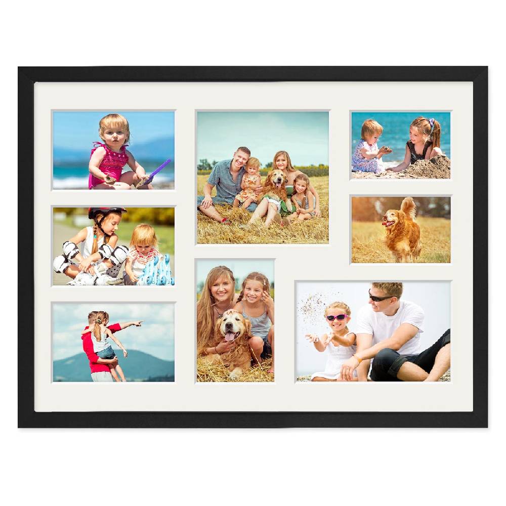 Photolini Collagerahmen 30x40 cm Modern Schwarz für 8 Bilder Acrylglas Discount Store für neue Produkte