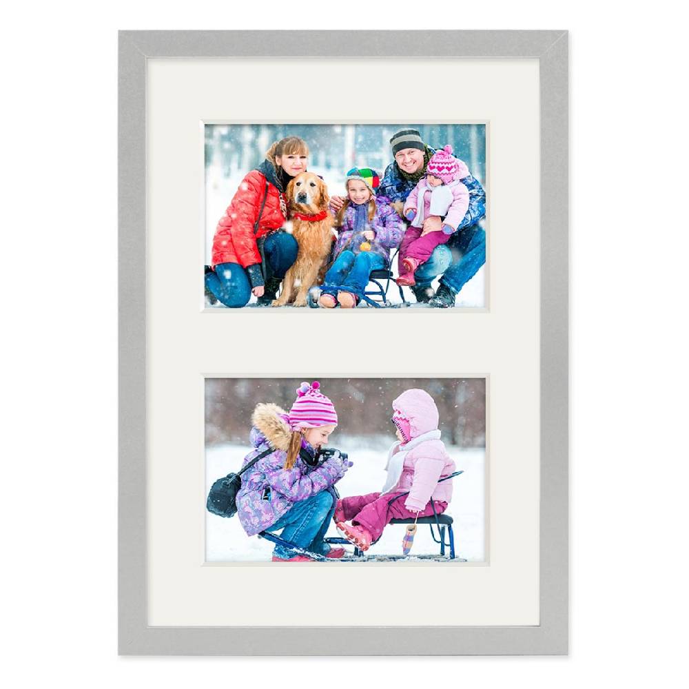 Photolini Collagerahmen 21x30 cm Modern Silber für 2 Bilder Acrylglas Nur noch ein Tag übrig