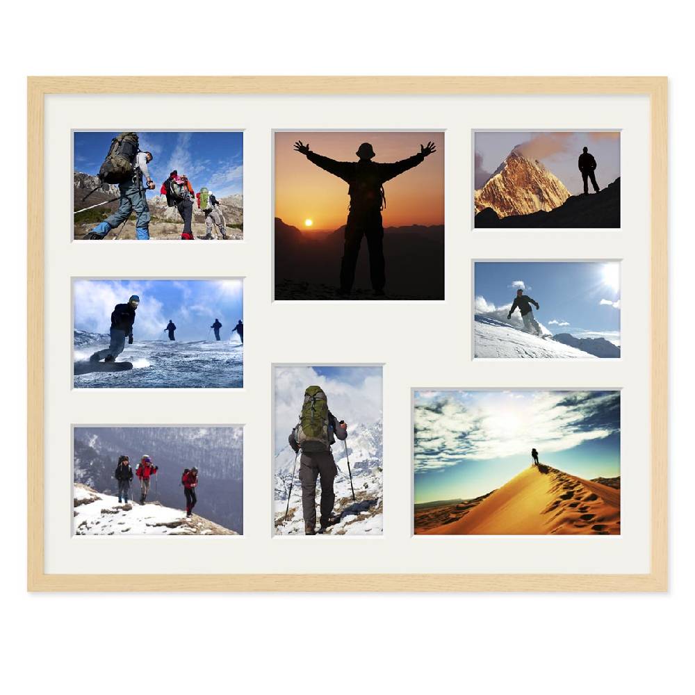 Photolini Collagerahmen 40x50 cm Modern Natur für 8 Bilder Acrylglas 50% Rabatt für begrenzte Zeit
