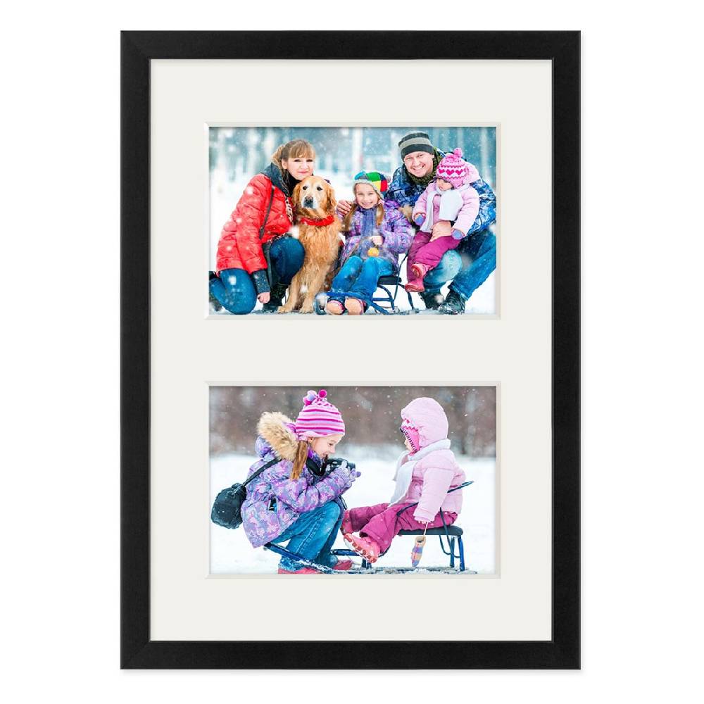 Photolini Collagerahmen 21x30 cm Modern Schwarz für 2 Bilder Acrylglas Rabatte dieses Monats
