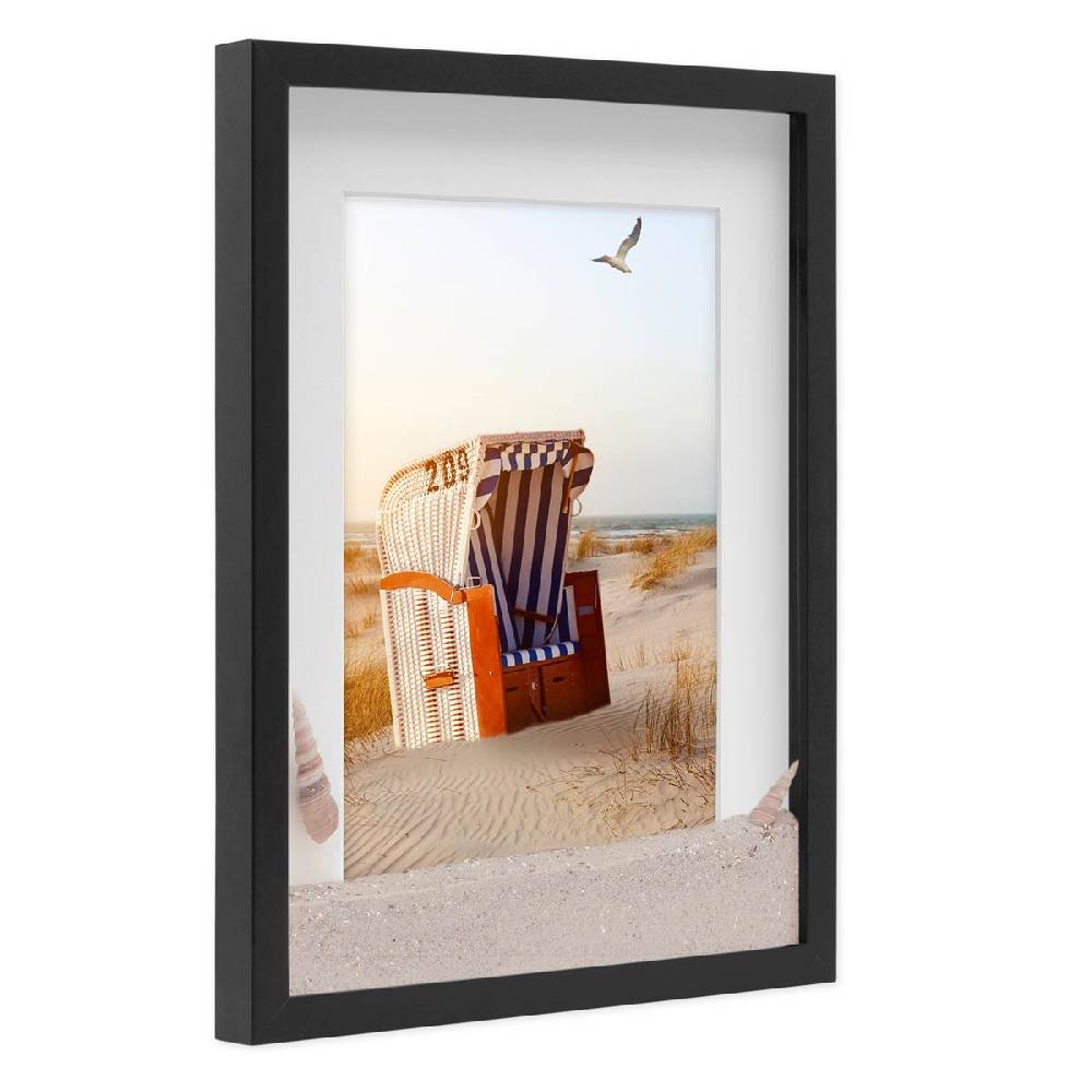 Photolini 3D Bilderrahmen Schwarz 1,5 cm Objekttiefe Fabrikverkauf