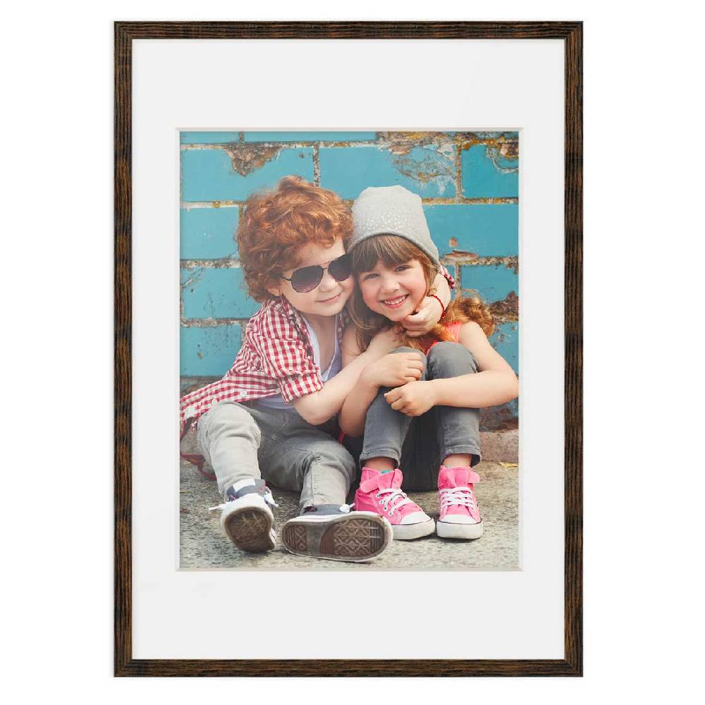 Photolini 3D Bilderrahmen Eiche Dunkel 1,5 cm Objekttiefe Black Friday
