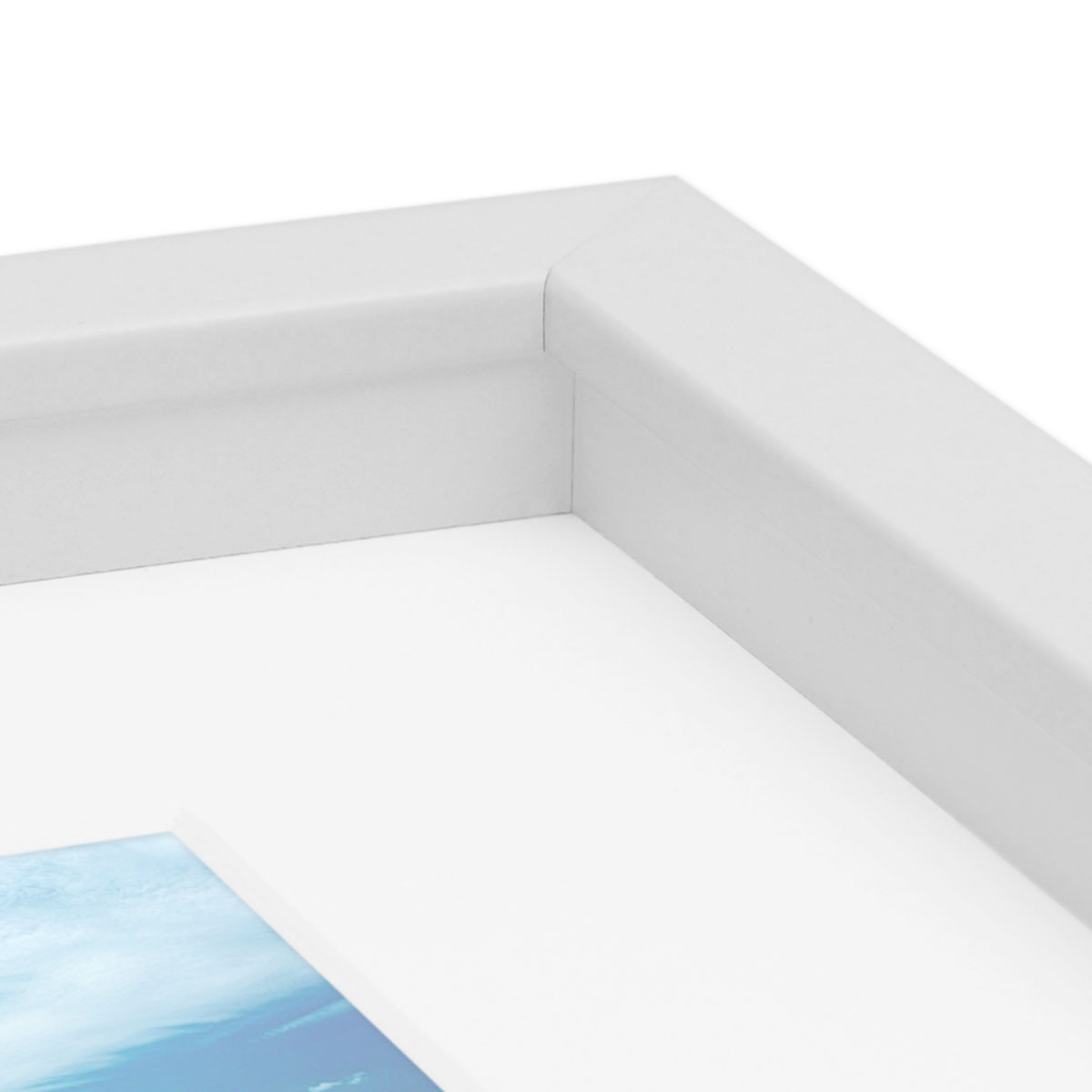 Photolini 2er Set 3D-Bilderrahmen 20x20 cm mit Passepartout, Weiß Cyber Monday