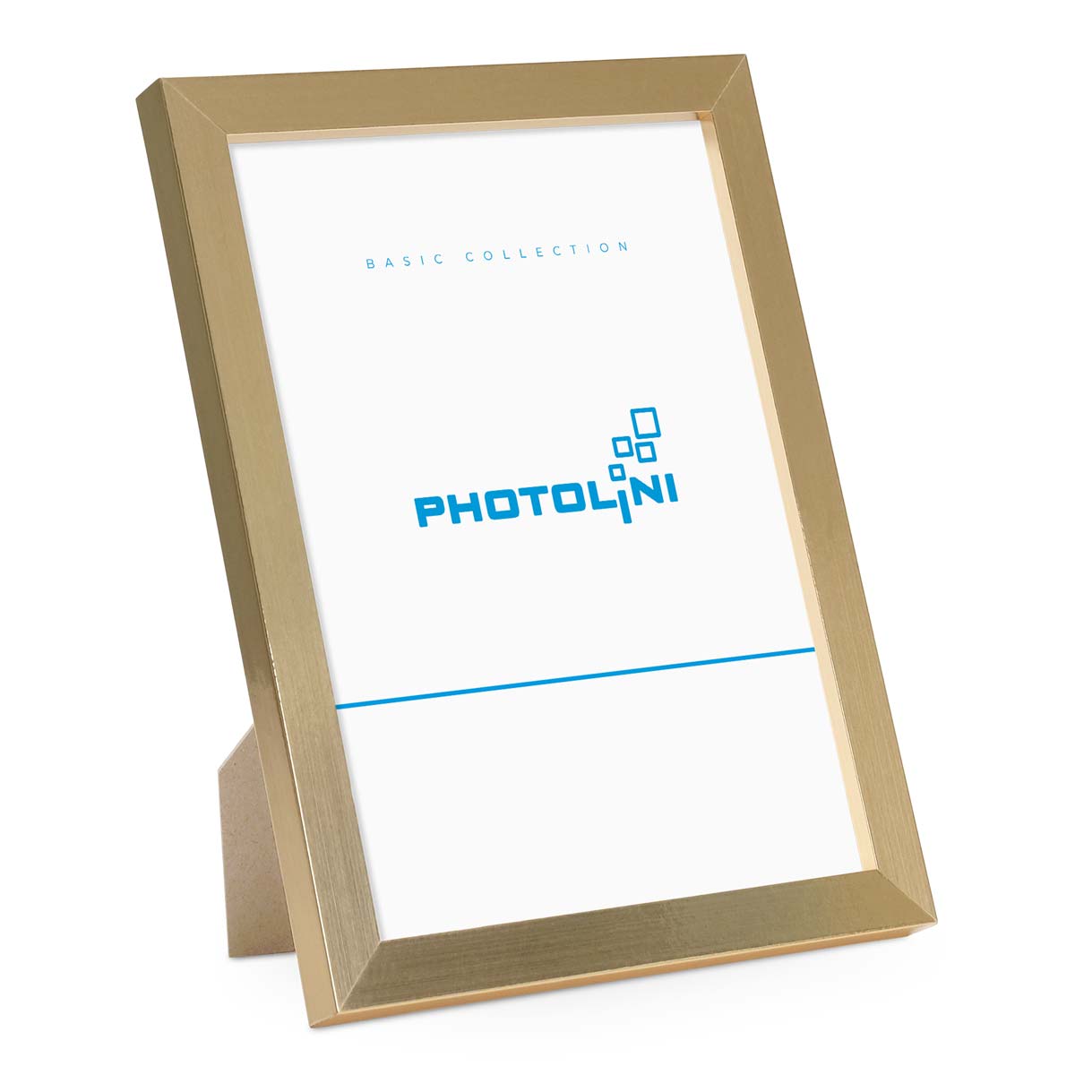 Photolini Bilderrahmen Modern Gold mit Acrylglas