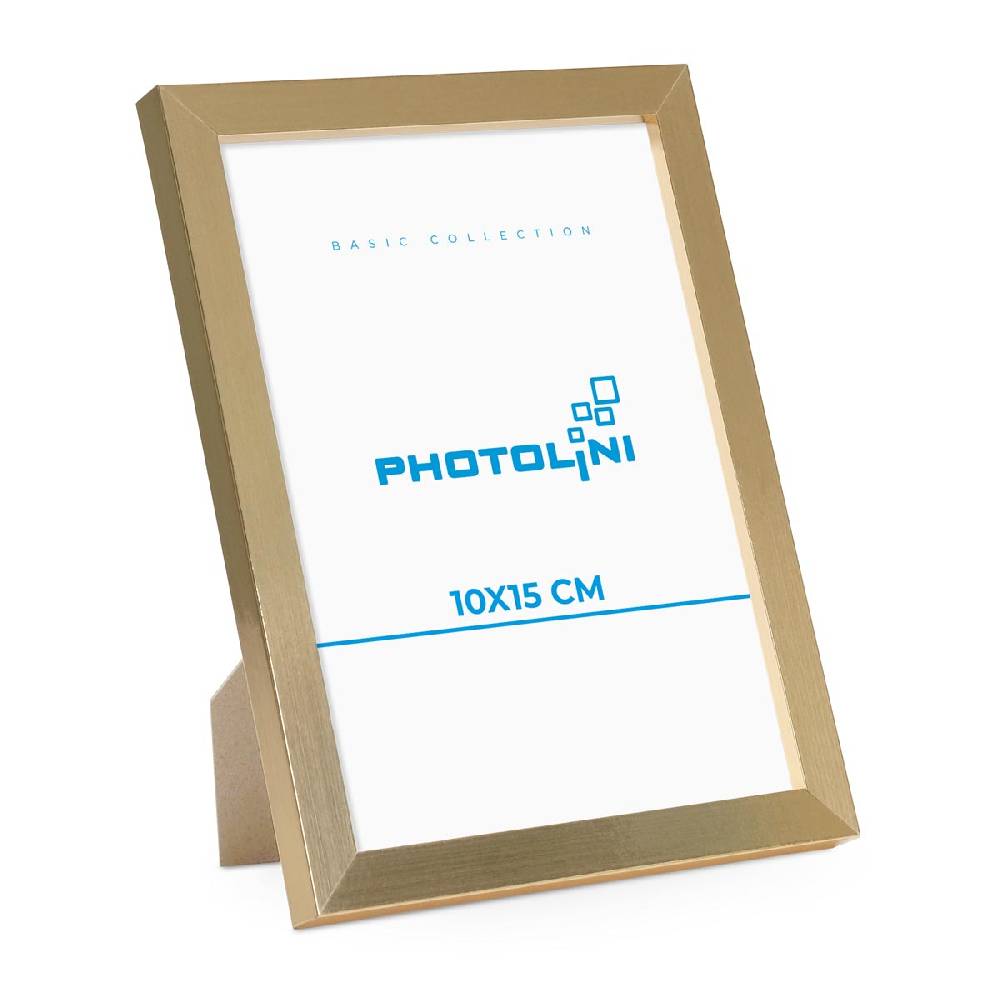Photolini Bilderrahmen Modern Gold mit Acrylglas Große Rabatte